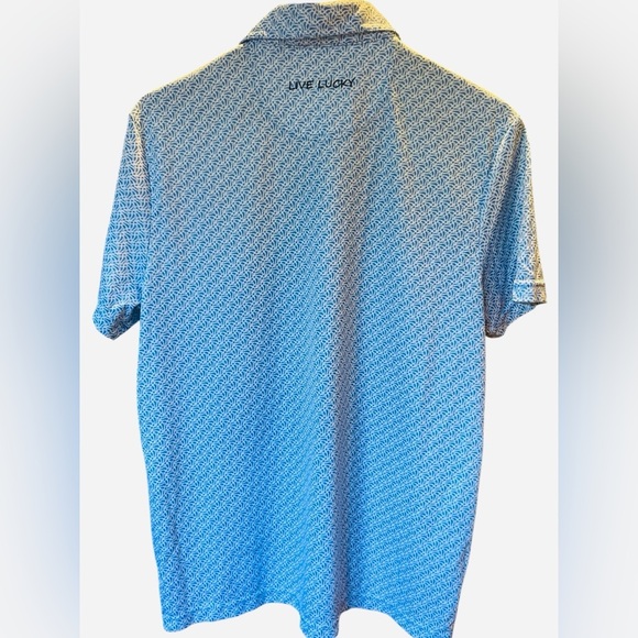 Black Clover Men's Light Blue Patterned Polo Shirt - Picture 6 of 6